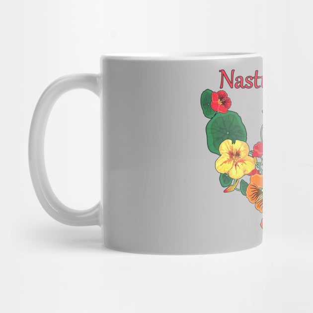 Nasturtium Herbs-Herb plant Nasturtium-Spring-Summer- Nasturtium  flowers by KrasiStaleva